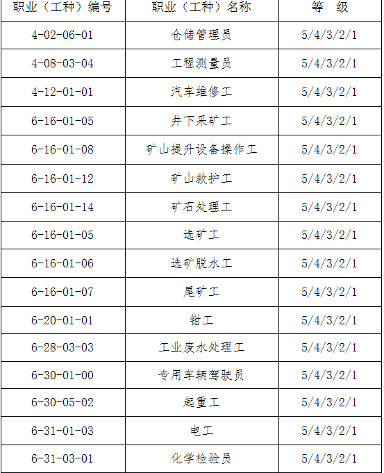 冶金,行業(yè),職業(yè),能力,水平,評價,范圍,及,等級, . 冶金行業(yè)職業(yè)能力水平評價范圍及等級